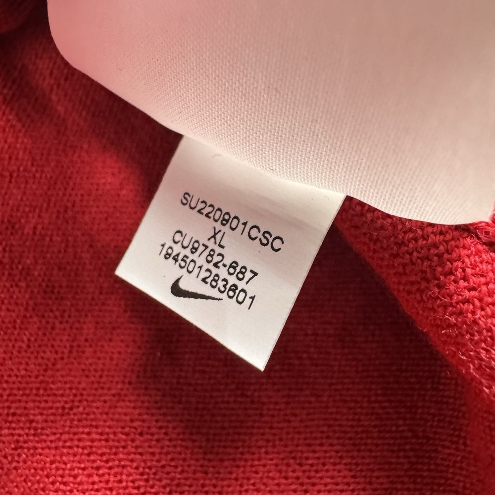 Nike Tiger Woods Wool Blend Knit Golf Sweater Red Mens XL EUC CU9782-687 - Picture 7 of 8